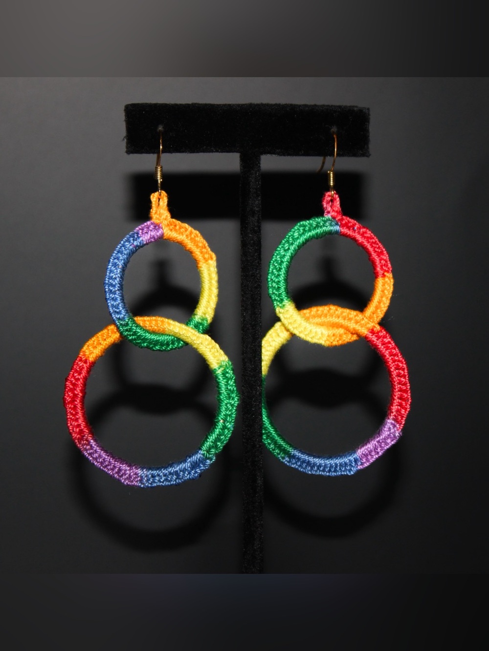 Multicolor Double Hoop Earrings